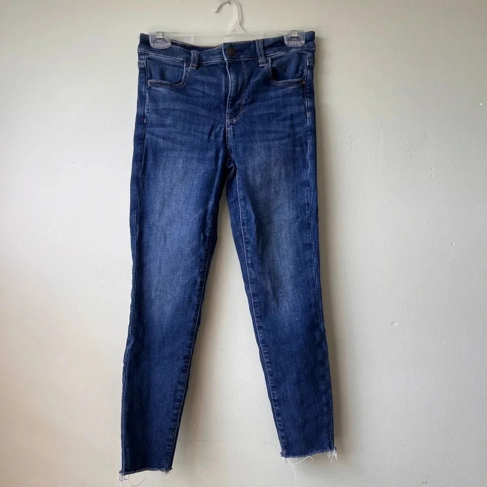 American Eagle Outfitters Dark Blue Ankle Jeans